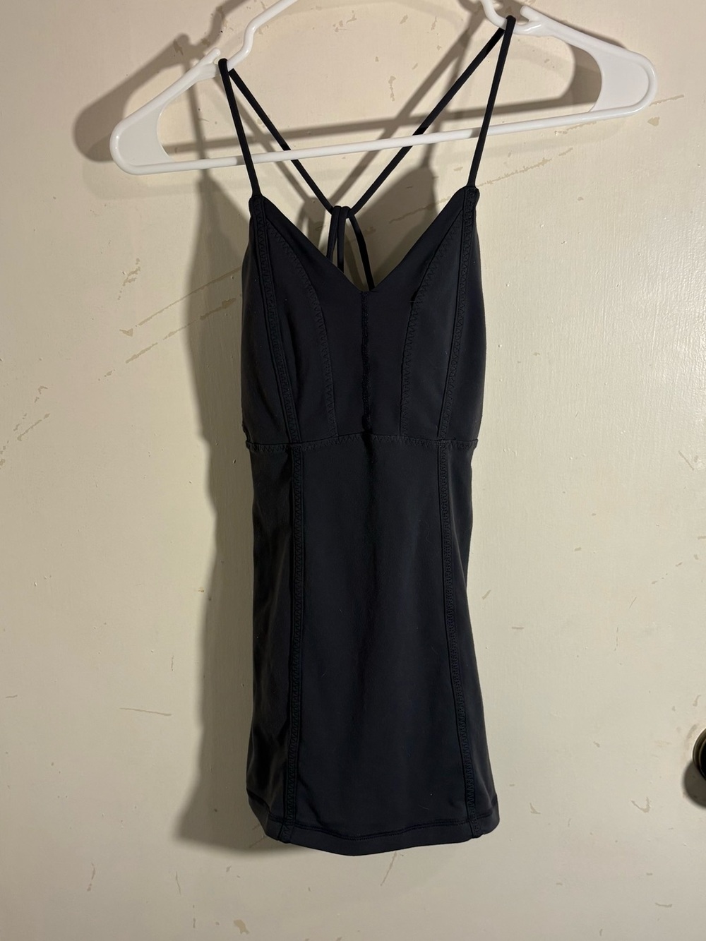 Lululemon Athletica Gray Strappy V-Neck Workout Tank Top
